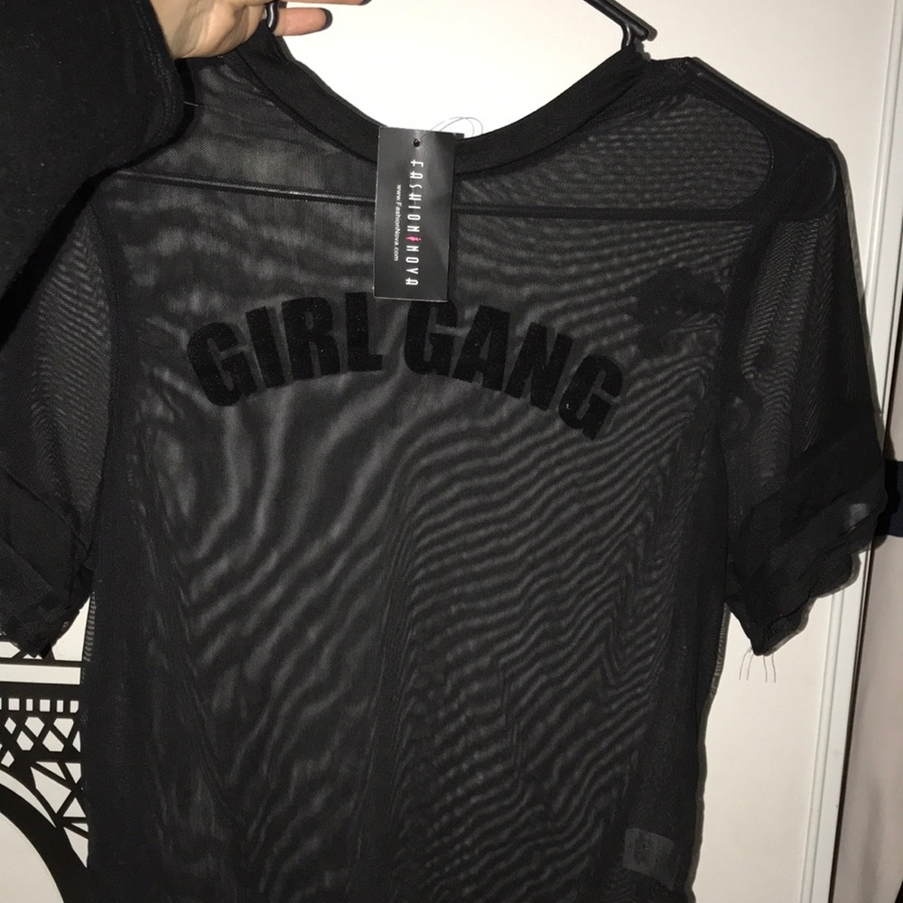 Mesh girl gang shirt 💕